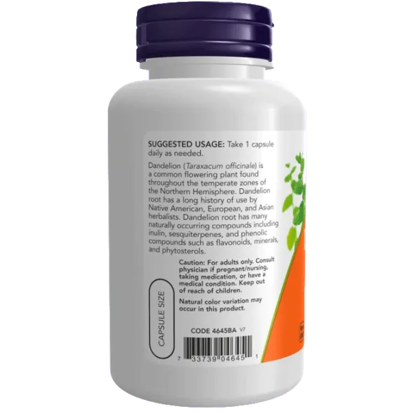 Vitamine și minerale Now Foods DANDELION (733739046451) 100 capsule photo 3 Vitamine și minerale Now Foods DANDELION (733739046451) 100 capsule photo 3