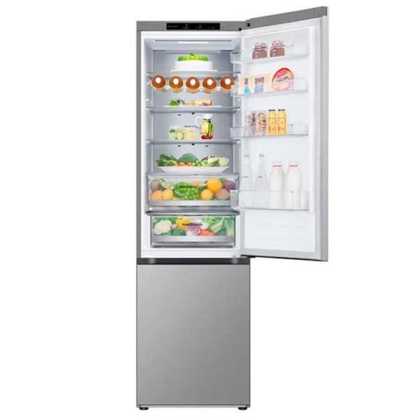 Frigider LG GBV5240CPY cu congelator jos 387 l / 203 cm / Inox photo 4