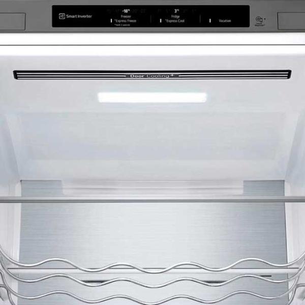 Frigider LG GBV5240CPY cu congelator jos 387 l / 203 cm / Inox photo 5