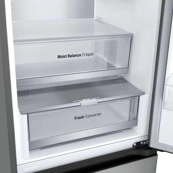 Frigider LG GBV5240CPY cu congelator jos 387 l / 203 cm / Inox photo 7
