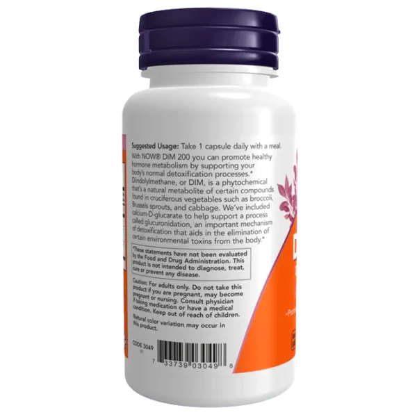 Vitamine și minerale Now Foods DIM 200 Diindolylmethane (733739030498) 90 capsule photo 3 Vitamine și minerale Now Foods DIM 200 Diindolylmethane (733739030498) 90 capsule photo 3