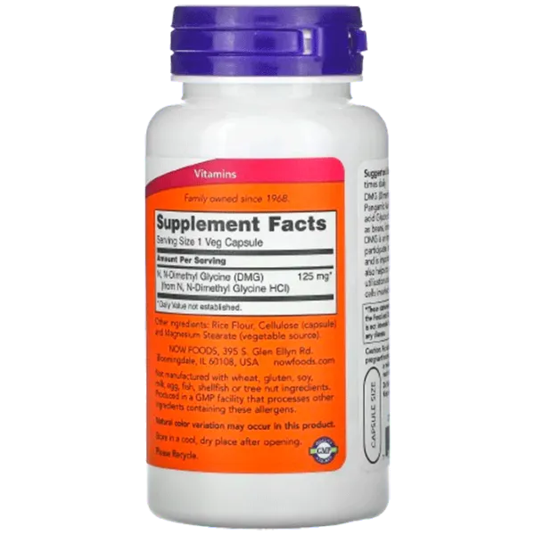 Vitamine și minerale Now Foods DMG (733739004727) 100 capsule photo 2 Vitamine și minerale Now Foods DMG (733739004727) 100 capsule photo 2