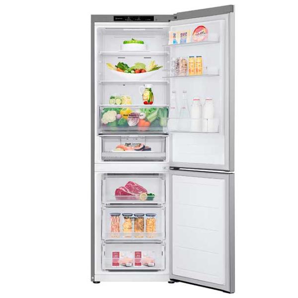 Frigider LG GBV3100CPY cu congelator jos 344 l / 186 cm / Inox photo 2
