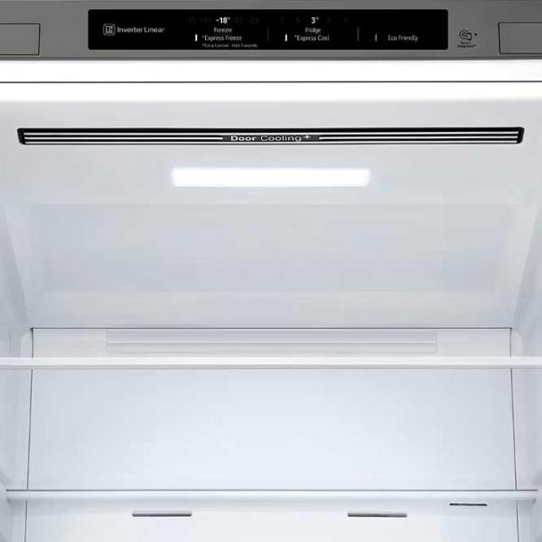 Frigider LG GBV3100CPY cu congelator jos 344 l / 186 cm / Inox photo 4