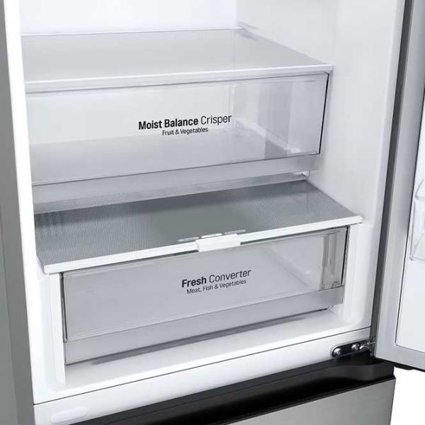 Frigider LG GBV3100CPY cu congelator jos 344 l / 186 cm / Inox photo 8