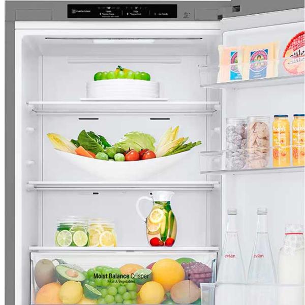 Frigider LG GBV3100CPY cu congelator jos 344 l / 186 cm / Inox photo 9