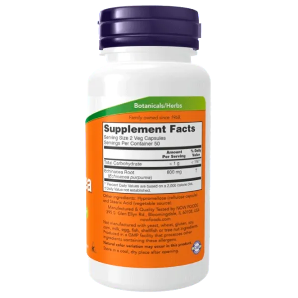 Vitamine și minerale Now Foods Echinacea (733739046604) 100 capsule photo 2 Vitamine și minerale Now Foods Echinacea (733739046604) 100 capsule photo 2
