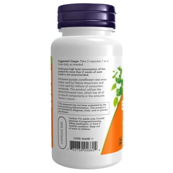 Vitamine și minerale Now Foods Echinacea (733739046604) 100 capsule photo 3 Vitamine și minerale Now Foods Echinacea (733739046604) 100 capsule photo 3