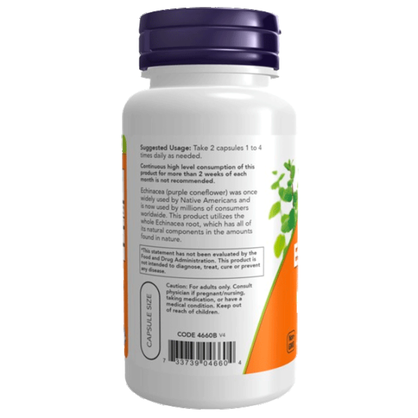Vitamine și minerale Now Foods Echinacea (733739046604) 100 capsule photo 3 Vitamine și minerale Now Foods Echinacea (733739046604) 100 capsule photo 3