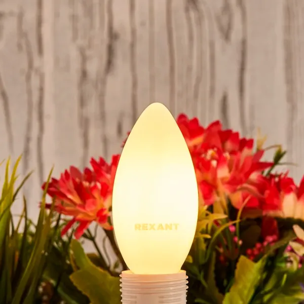 Bec LED cu filament Rexant CN35 604-095 E27 / 9.5 W / 2700 K / 915lm / Yellow photo 3 Bec LED cu filament Rexant CN35 604-095 E27 / 9.5 W / 2700 K / 915lm / Yellow photo 3