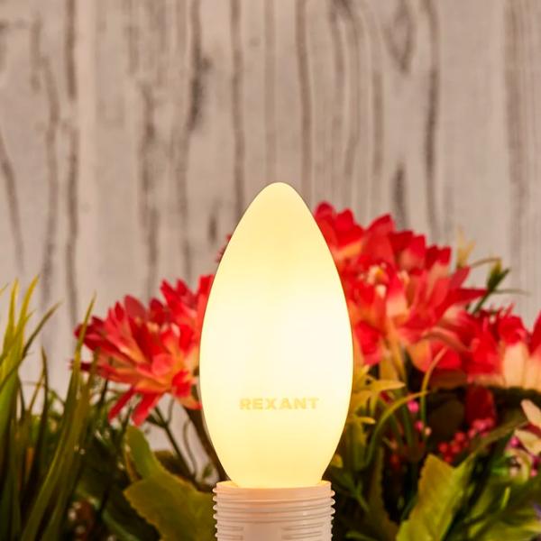 Bec LED cu filament Rexant CN35 604-095 E27 / 9.5 W / 2700 K / 915lm / Yellow photo 3 Bec LED cu filament Rexant CN35 604-095 E27 / 9.5 W / 2700 K / 915lm / Yellow photo 3