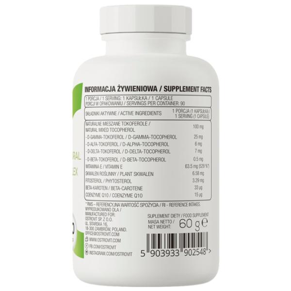Витамины и минералы OstroVit Vitamin E (5903933902548) 90 капсул photo 3
