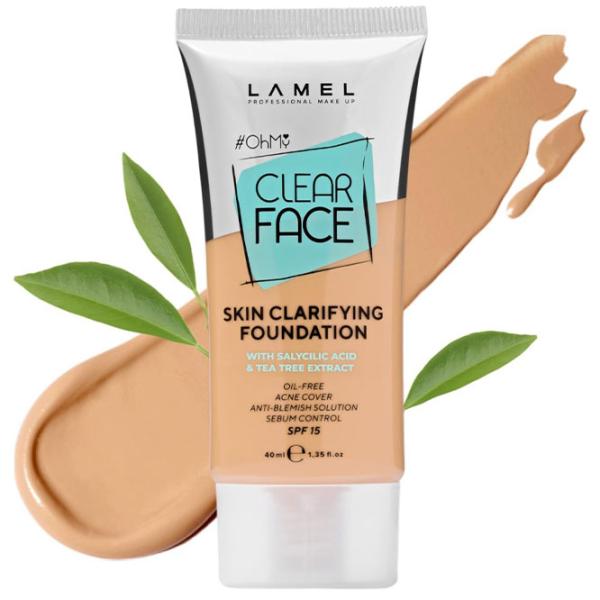 Fond de ten Lamel OH MY CLEAR FACE  40 ml / Beige photo 1 Fond de ten Lamel OH MY CLEAR FACE  40 ml / Beige photo 1