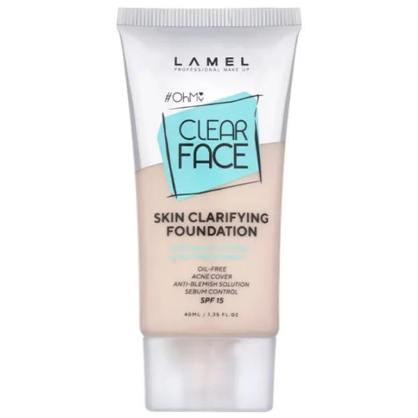 Тональный крем Lamel OH MY CLEAR FACE  40 мл / Бежевый photo 1 Тональный крем Lamel OH MY CLEAR FACE  40 мл / Бежевый photo 1