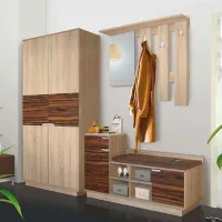 Шкаф для прихожей Modern Visit (Sonoma Oak/Makassar)  ДСП / Makassar 