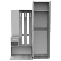 Шкаф для прихожей ML-Mobila ML-4 вар 1 DSP / Дуб Крафт Белый