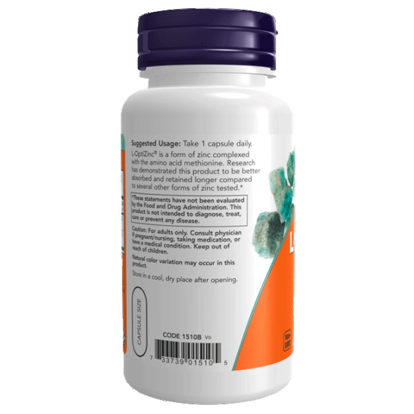 Витамины и минералы Now Foods L-OPTIZINC (733739015105) 100 капсул photo 2 Витамины и минералы Now Foods L-OPTIZINC (733739015105) 100 капсул photo 2