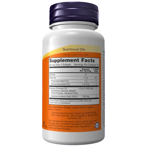 Витамины и минералы Now Foods Evening Primrose Oil (733739017505) 100 капсул photo 2