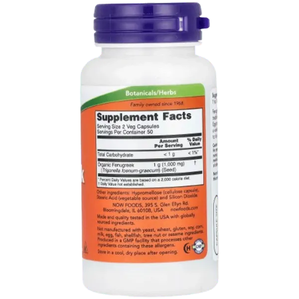 Витамины и минералы Now Foods Fenugreek (733739046772) 100 капсул photo 2