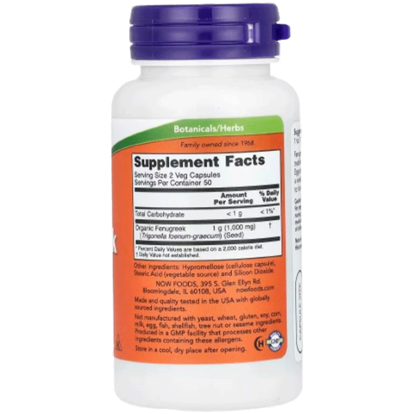 Витамины и минералы Now Foods Fenugreek (733739046772) 100 капсул photo 2