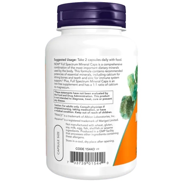 Витамины и минералы Now Foods FULL SPECTRUM MINERAL CAPS (733739015440) 120 photo 2 Витамины и минералы Now Foods FULL SPECTRUM MINERAL CAPS (733739015440) 120 photo 2