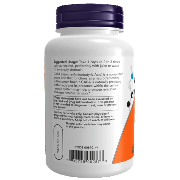 Витамины и минералы Now Foods Gaba (733739000873) 100 капсул photo 3 Витамины и минералы Now Foods Gaba (733739000873) 100 капсул photo 3