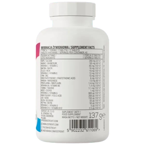 Витамины и минералы OstroVit Vit&Min (5902232611069) 90 photo 3 Витамины и минералы OstroVit Vit&Min (5902232611069) 90 photo 3
