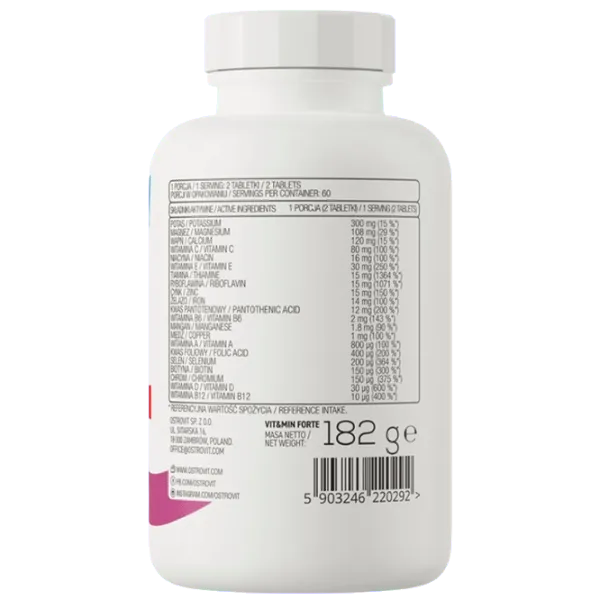 Витамины и минералы OstroVit Vit&Min FORTE (5903246220292) 120 photo 3