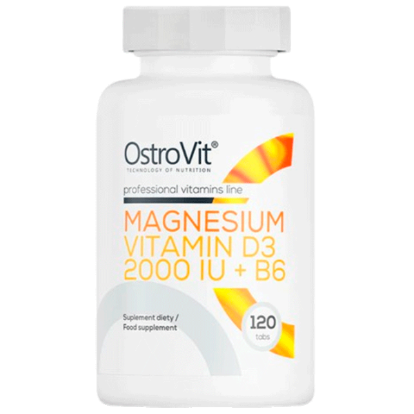 Витамины и минералы OstroVit Magnesium + Vitamin D3 2000 IU + B6 (5903933912493) 120 photo 1 Витамины и минералы OstroVit Magnesium + Vitamin D3 2000 IU + B6 (5903933912493) 120 photo 1