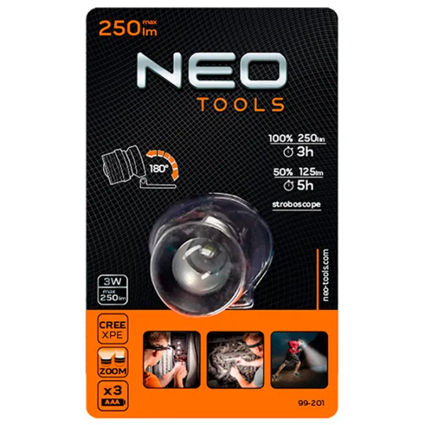 Фонарик NEO Tools 99-201 Черный photo 4