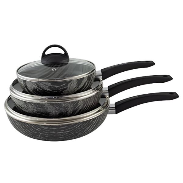 Набор сковородок Cucina Italiana 53650  / 24 см / Черный photo 1 Набор сковородок Cucina Italiana 53650  / 24 см / Черный photo 1