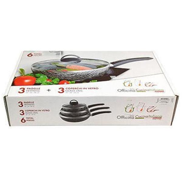 Набор сковородок Cucina Italiana 53650  / 24 см / Черный photo 2 Набор сковородок Cucina Italiana 53650  / 24 см / Черный photo 2
