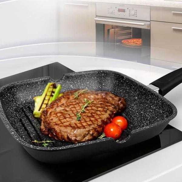 Tigaie Maestro Mr-4824 Tigaie-grill / 24 cm / Black photo 6