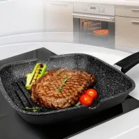 Сковорода Maestro Mr-4824 Tigaie-grill / 24 см / Черный photo 6