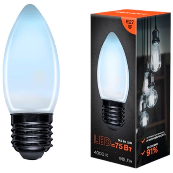 Bec LED cu filament Rexant CN35 604-098 E27 / 9.5 W / 4000 K / 915lm / White photo 3 Bec LED cu filament Rexant CN35 604-098 E27 / 9.5 W / 4000 K / 915lm / White photo 3