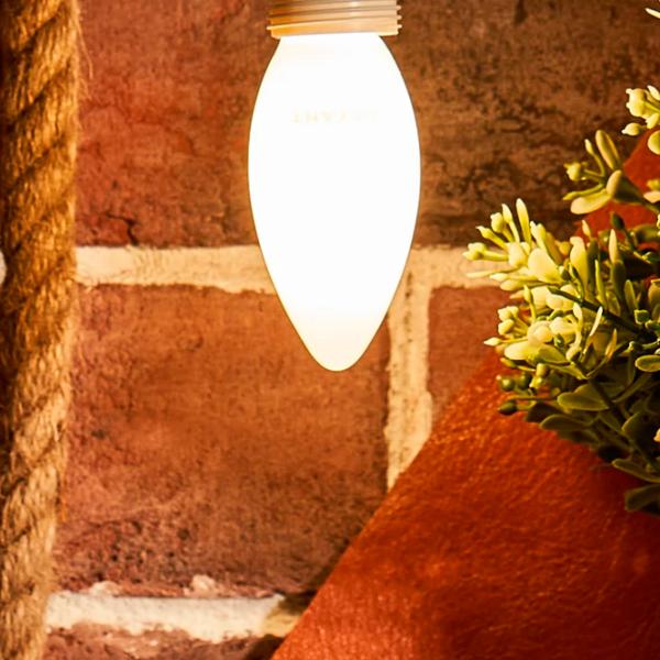 Bec LED cu filament Rexant CN35 604-096 E14 / 9.5 W / 4000 K / 915lm / White photo 3 Bec LED cu filament Rexant CN35 604-096 E14 / 9.5 W / 4000 K / 915lm / White photo 3