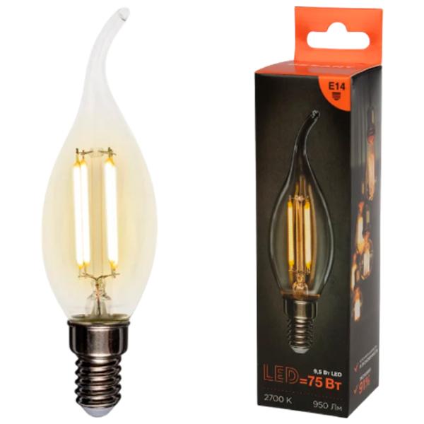 Bec LED cu filament Rexant CN35 604-109 E14 / 9.5 W / 2700 K / 950lm / Yellow photo 3