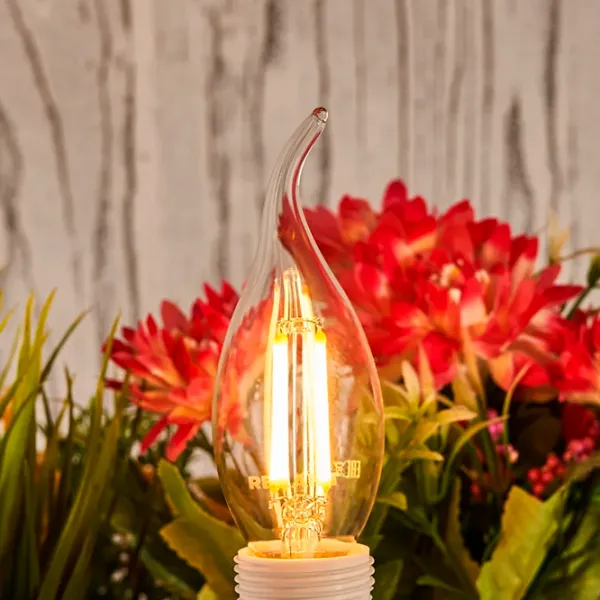 Bec LED cu filament Rexant CN35 604-109 E14 / 9.5 W / 2700 K / 950lm / Yellow photo 6