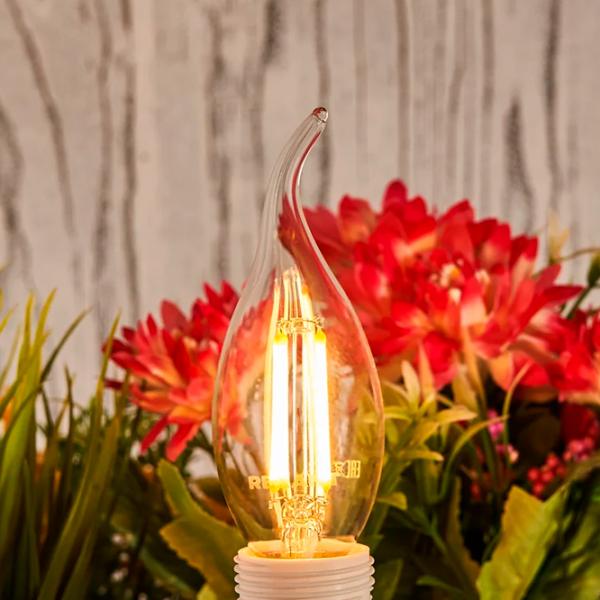 Bec LED cu filament Rexant CN35 604-109 E14 / 9.5 W / 2700 K / 950lm / Yellow photo 6
