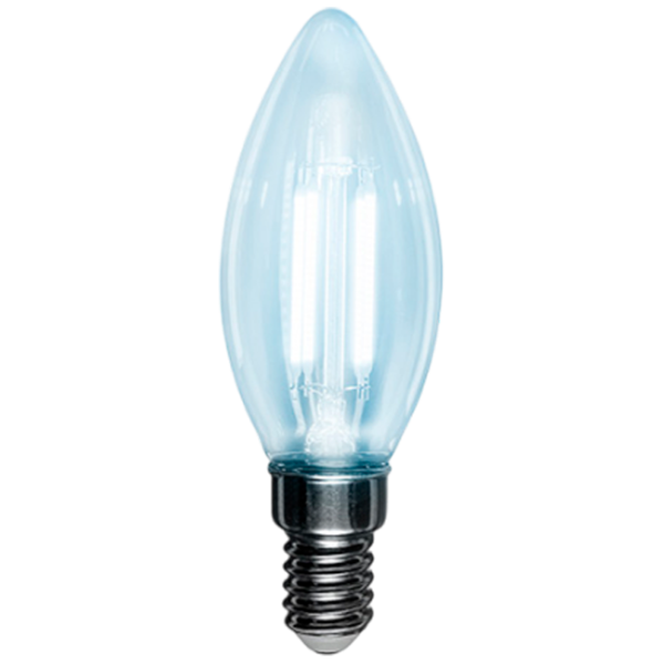 Лампочка светодиодная филаментная Rexant CN35 604-088 E14 / 7.5 Вт / 4000 K / 600лм / White photo 1 Лампочка светодиодная филаментная Rexant CN35 604-088 E14 / 7.5 Вт / 4000 K / 600лм / White photo 1