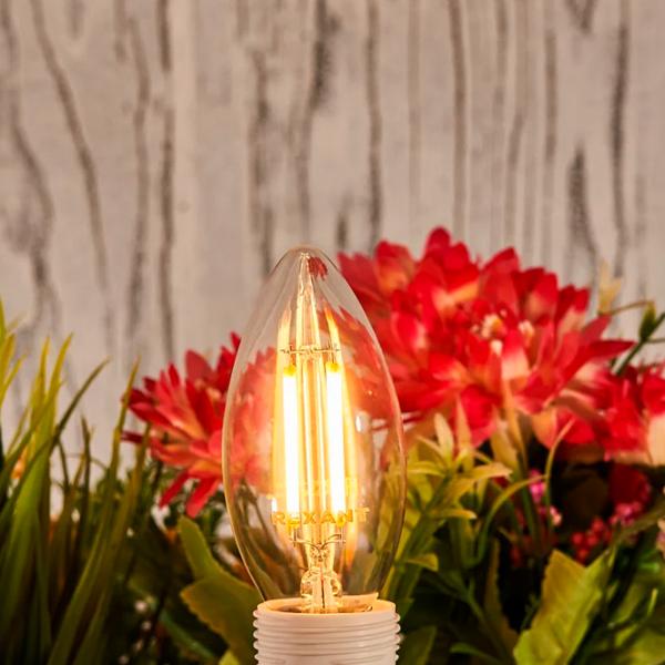 Bec LED cu filament Rexant CN35 604-087 E14 / 7.5 W / 2700 K / 600lm / White photo 5 Bec LED cu filament Rexant CN35 604-087 E14 / 7.5 W / 2700 K / 600lm / White photo 5
