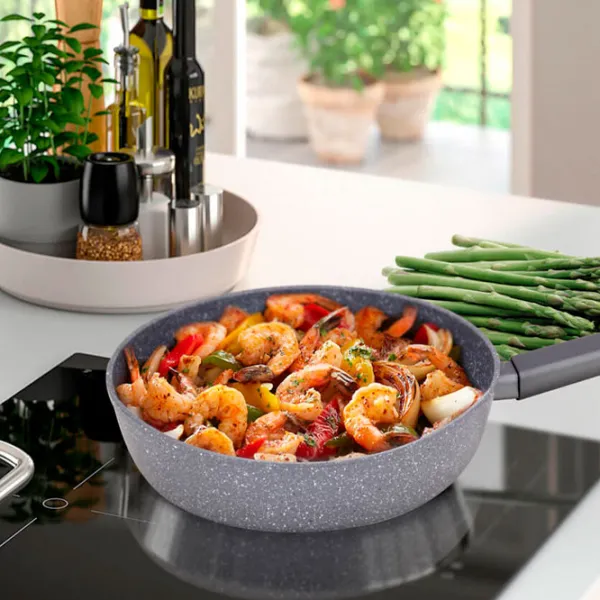 Сковорода Maestro Mr-1201-24 Универсальная / 24 см / Серый photo 5