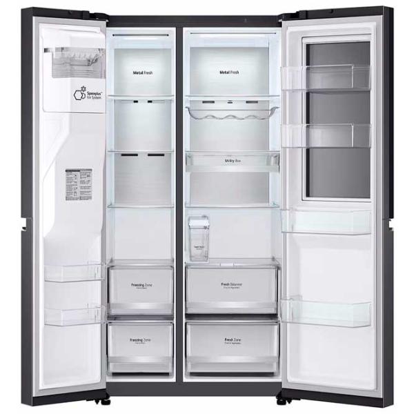 Frigider LG GSXV91MCAE InstaView Side by Side 635 l / 179 cm / Black photo 3