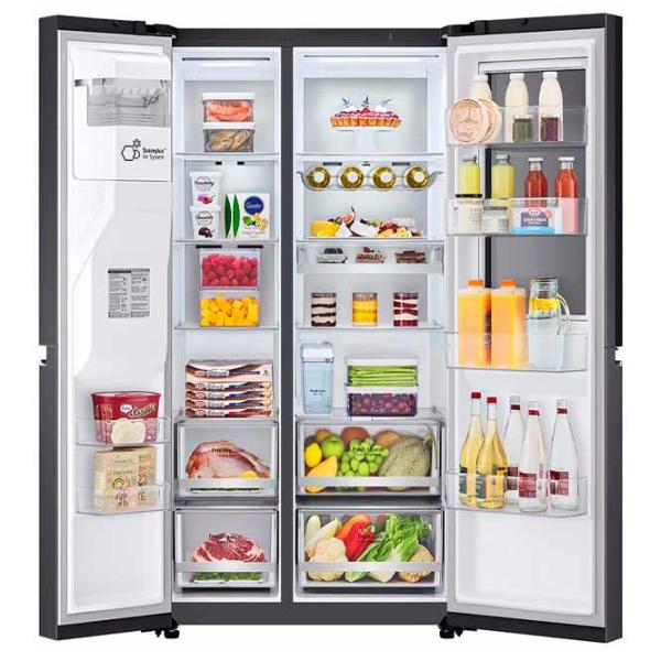 Frigider LG GSXV91MCAE InstaView Side by Side 635 l / 179 cm / Black photo 4