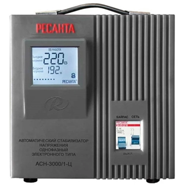 Стабилизатор напряжения Resanta ACH-3000/1-Ц  Реле / 3 кВт photo 1