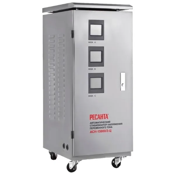 Stabilizator de tensiune Resanta ACH-1500/3-Ц  Releu / 15 kW photo 1