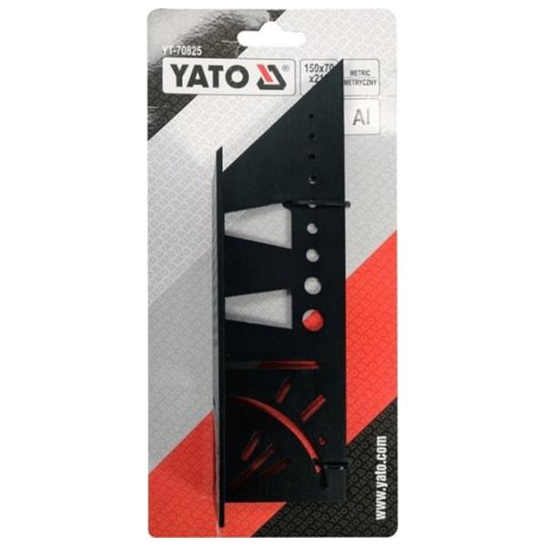 Raportor Yato YT70825 215 mm Dreptunghiular / Aluminiu photo 3