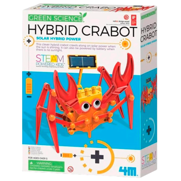 Set de creație 4M Green Science Hybrid Crabot 00-03448 5+ / Multicolor Red photo 1