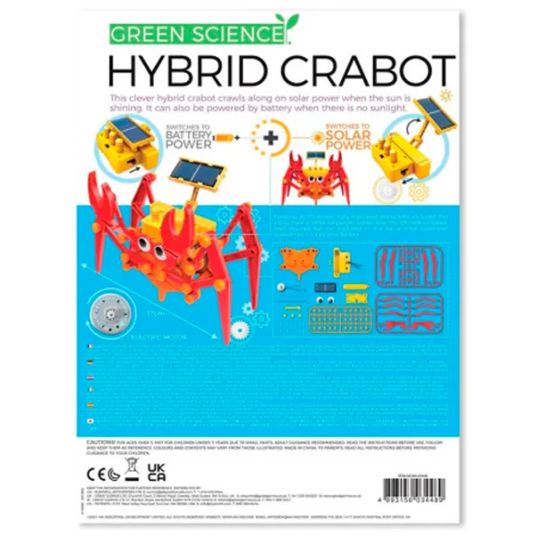 Set de creație 4M Green Science Hybrid Crabot 00-03448 5+ / Multicolor Red photo 6