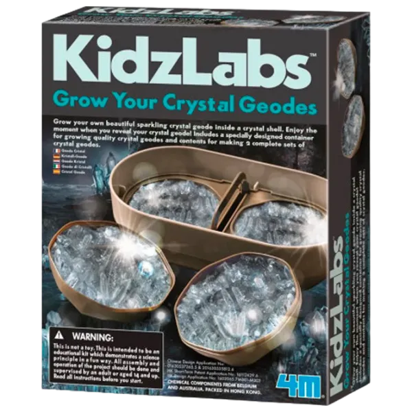 Set de creație 4M KidzLabs Grow Your Crystal Geodes 00-03919 10+ / Multicolor Gray photo 1